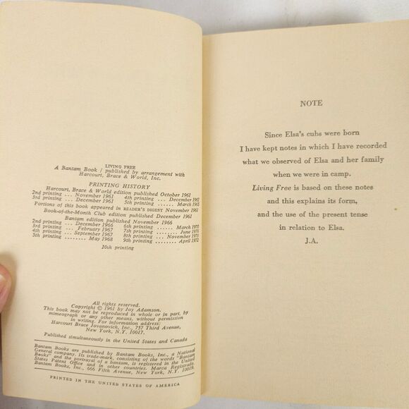 Vintage Animal Book Lot - Living Free by Joy Adamson - Big Red by Jim Kjelgaard - Picture 9 of 10